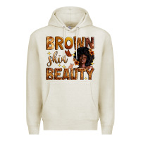 Oatmeal Heather brown skin beauty Premium Hoodie - Zillion Design Studio