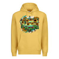 Antique Gold washingTon State Map Premium Hoodie - RanaPortraitStore