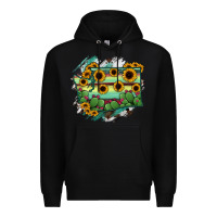 Black washingTon State Map Premium Hoodie - RanaPortraitStore
