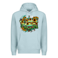 Blue Mist washingTon State Map Premium Hoodie - RanaPortraitStore