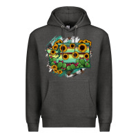 Charcoal Heather washingTon State Map Premium Hoodie - RanaPortraitStore