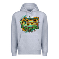 Heather Grey washingTon State Map Premium Hoodie - RanaPortraitStore