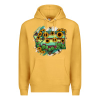 Mustard washingTon State Map Premium Hoodie - RanaPortraitStore