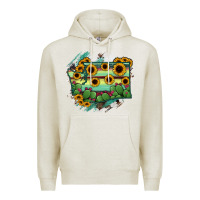 Oatmeal Heather washingTon State Map Premium Hoodie - RanaPortraitStore