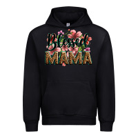 Black flowers blessed mama Urban Hoodie - Zillion Design Studio