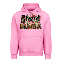 Fuchsia Pink flowers blessed mama Urban Hoodie - Zillion Design Studio