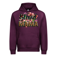 Mauve Wine flowers blessed mama Urban Hoodie - Zillion Design Studio