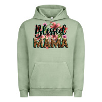 Pigment Oil Green flowers blessed mama Urban Hoodie - Zillion Design Studio
