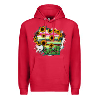 Cardinal Wisconsin State Map Premium Hoodie - RanaPortraitStore