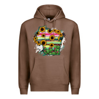 Chestnut Wisconsin State Map Premium Hoodie - RanaPortraitStore
