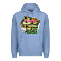 Colony Blue Wisconsin State Map Premium Hoodie - RanaPortraitStore