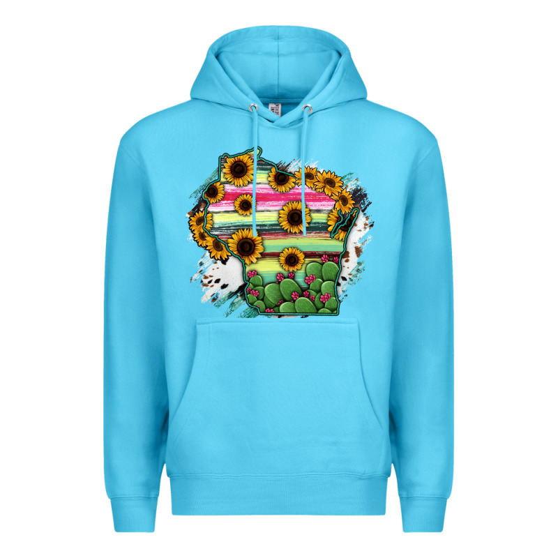 Wisconsin State Map Premium Hoodie by RanaPortraitStore | Teevron