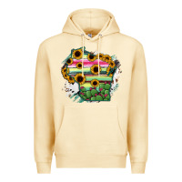 Pina Colada Wisconsin State Map Premium Hoodie - RanaPortraitStore