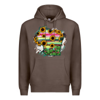 Coffee Wisconsin State Map Premium Hoodie - RanaPortraitStore