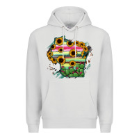 Dove Grey Wisconsin State Map Premium Hoodie - RanaPortraitStore