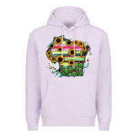 Lilac Wisconsin State Map Premium Hoodie - RanaPortraitStore