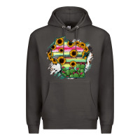 Smoke Wisconsin State Map Premium Hoodie - RanaPortraitStore