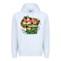 White Wisconsin State Map Premium Hoodie - RanaPortraitStore