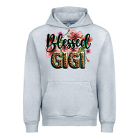 Heather Grey flowers blessed gigi Urban Hoodie - Zillion Design Studio