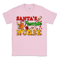 Bubblegum Pink Santa's Favorite Nurse Classic Tee - FaDigitalArtStudio