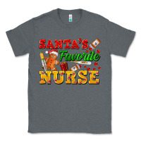 Charcoal Heather Santa's Favorite Nurse Classic Tee - FaDigitalArtStudio