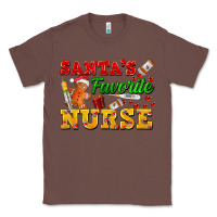 Chestnut Santa's Favorite Nurse Classic Tee - FaDigitalArtStudio