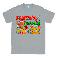 Heather Grey Santa's Favorite Nurse Classic Tee - FaDigitalArtStudio