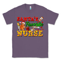 Lavender Santa's Favorite Nurse Classic Tee - FaDigitalArtStudio