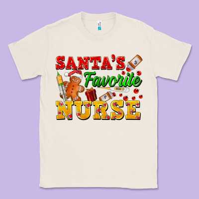 Santa's Favorite Nurse Classic Tee Designed By Fadigitalartstudio