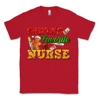 Red Santa's Favorite Nurse Classic Tee - FaDigitalArtStudio