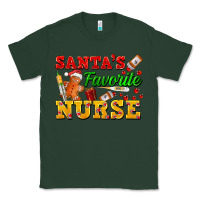 Sports Green Santa's Favorite Nurse Classic Tee - FaDigitalArtStudio
