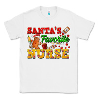 White Santa's Favorite Nurse Classic Tee - FaDigitalArtStudio