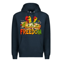 Navy We are black history juneteenth Premium Hoodie - Zillion Design Studio