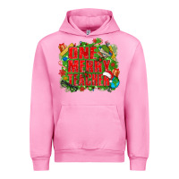 Fuchsia Pink one merry teacher Urban Hoodie - texasbilliewilder