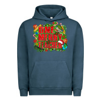 Pigment Midnight Navy one merry teacher Urban Hoodie - texasbilliewilder