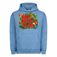 Pigment Pebble Blue one merry teacher Urban Hoodie - texasbilliewilder