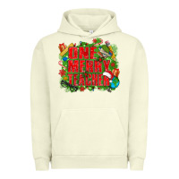 Pigment Pistachio one merry teacher Urban Hoodie - texasbilliewilder