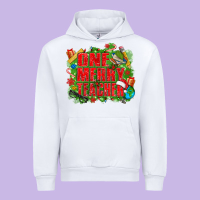 One Merry Teacher Urban Hoodie Designed By Texasbilliewilder