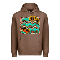 Chestnut aquarius turquoise cowhide Premium Hoodie - RanaPortraitStore