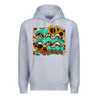 Heather Grey aquarius turquoise cowhide Premium Hoodie - RanaPortraitStore