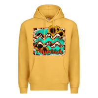 Mustard aquarius turquoise cowhide Premium Hoodie - RanaPortraitStore