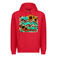 Red aquarius turquoise cowhide Premium Hoodie - RanaPortraitStore