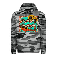 Slate Camo aquarius turquoise cowhide Premium Hoodie - RanaPortraitStore