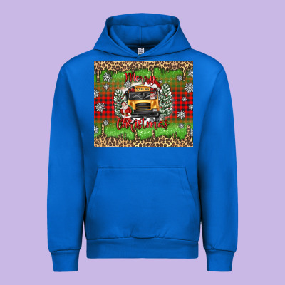 Christmas School Bus Urban Hoodie Designed By Texasbilliewilder