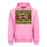Fuchsia Pink Christmas school bus Urban Hoodie - texasbilliewilder