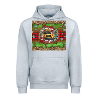 Heather Grey Christmas school bus Urban Hoodie - texasbilliewilder