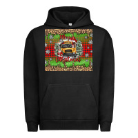 Pigment Black Christmas school bus Urban Hoodie - texasbilliewilder
