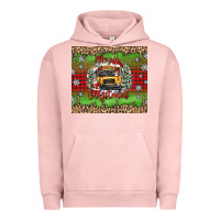 Pigment Salmon Christmas school bus Urban Hoodie - texasbilliewilder