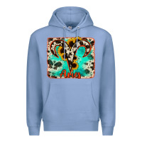 Colony Blue aries turquoise cowhide Premium Hoodie - RanaPortraitStore