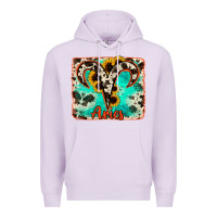 Lilac aries turquoise cowhide Premium Hoodie - RanaPortraitStore